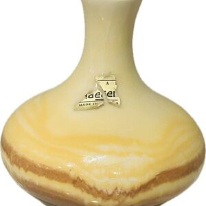 Royal Haeger Cream and Tan Ceramic Vase